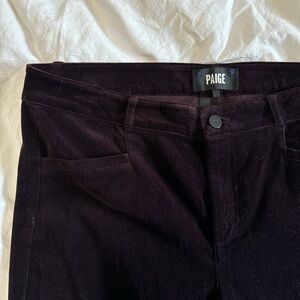 PAIGE purple velvet pants